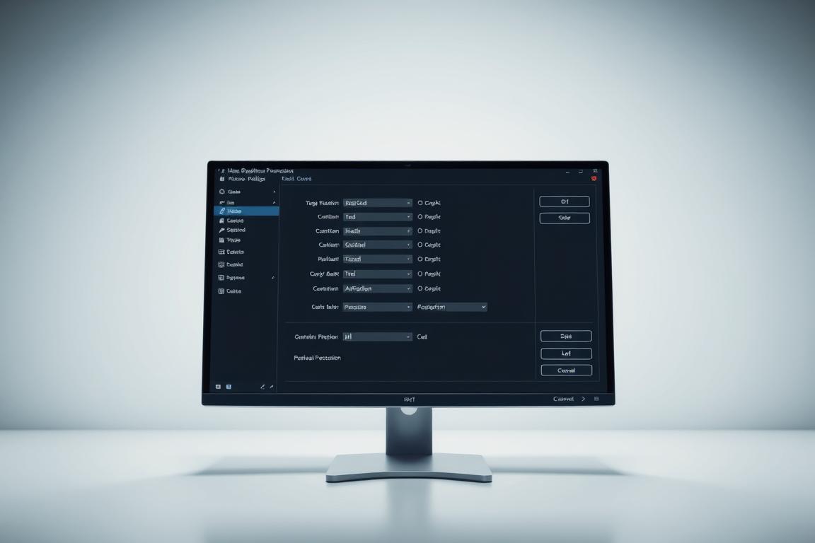 A detailed, photorealistic image of the Photoshop Graphics Processor settings panel, shot in a clean, well-lit studio environment. The panel is displayed on a sleek, modern computer monitor, with a minimal, professional-looking user interface. The settings are arranged in a logical, intuitive layout, with clearly labeled options and controls. The overall mood is one of precision, efficiency, and technical sophistication, reflecting the advanced capabilities of the Photoshop software. The camera angle provides a clear, unobstructed view of the settings panel, allowing the viewer to easily understand and navigate the various options.