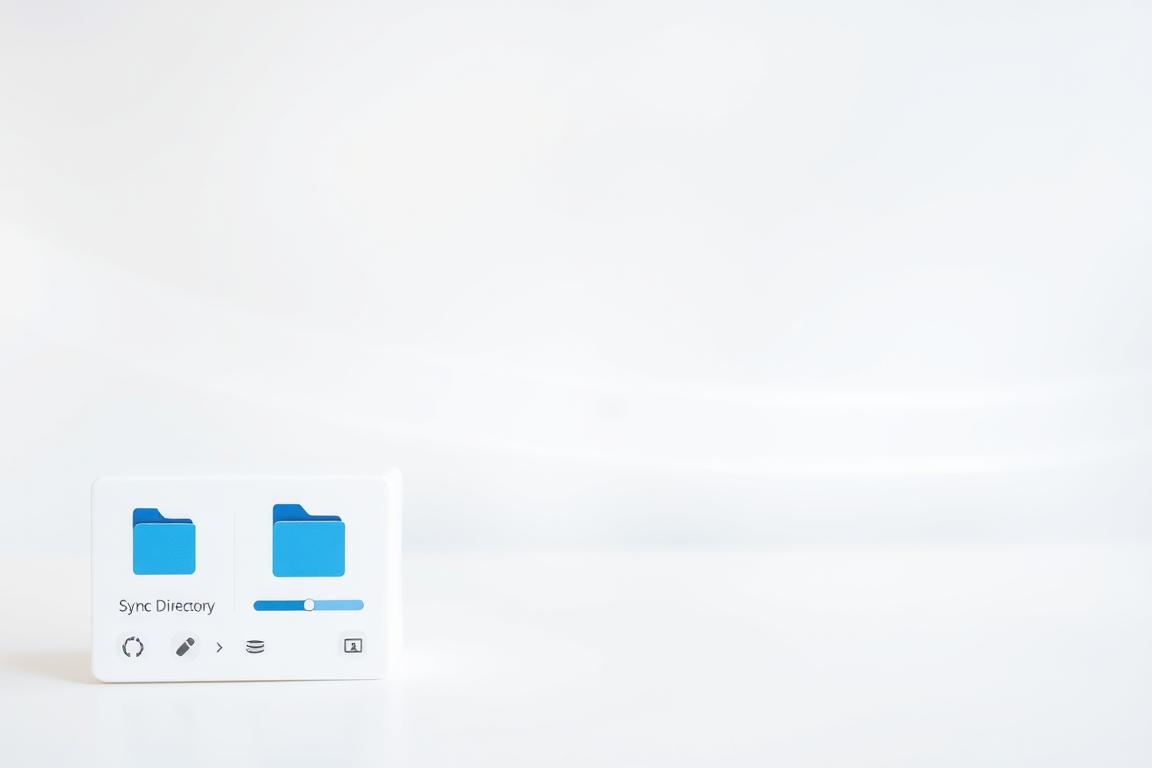 A neatly organized folder synchronization interface, set against a bright, airy backdrop. The foreground features a clean, minimalist design with folder icons and sync status indicators. The middle ground showcases a file directory tree, allowing intuitive navigation. In the background, a visual representation of the synchronization process, with smooth data flow and progress bars, conveys a sense of efficiency and reliability. Soft, diffused lighting enhances the professional, tech-savvy atmosphere. The overall composition suggests a user-friendly, streamlined approach to managing one's digital assets across devices.