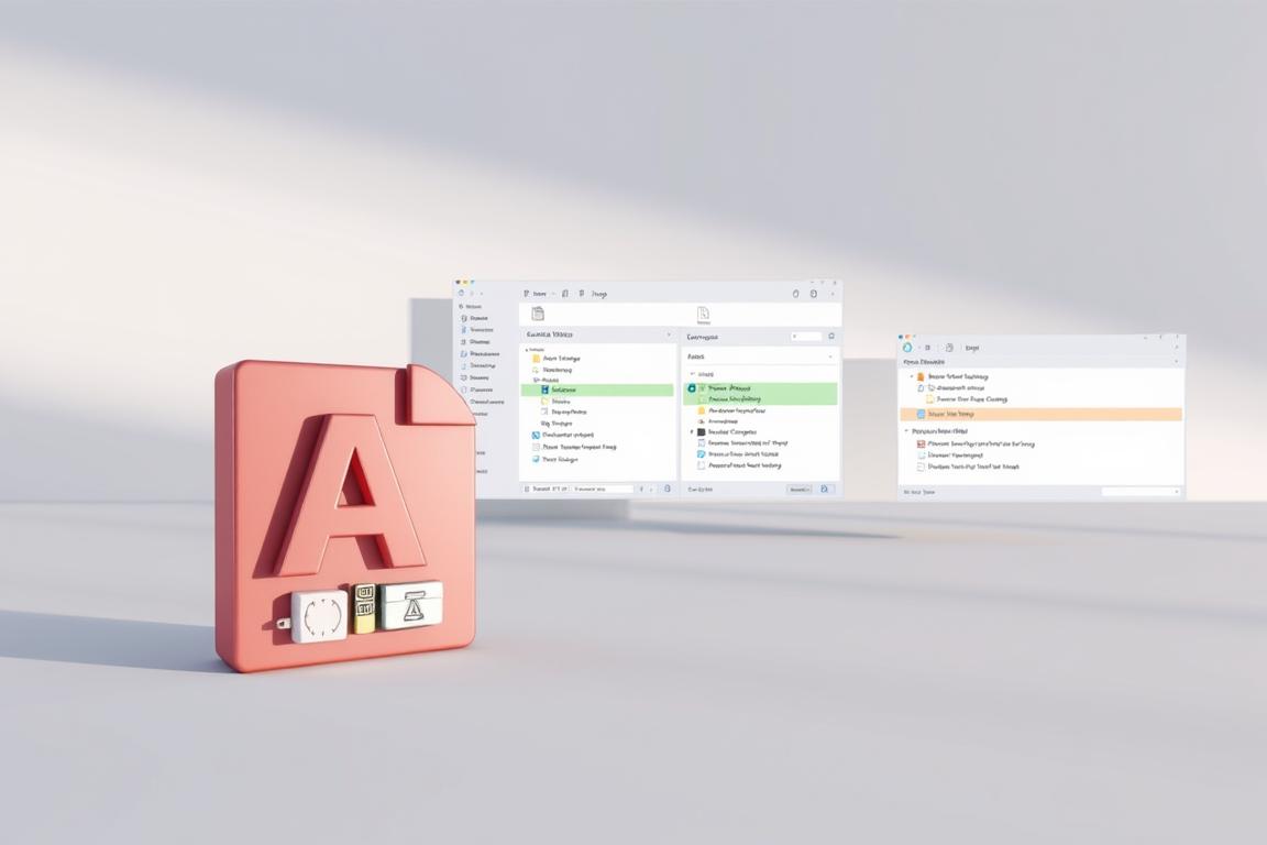 A sleek and stylized database interface fills the frame, showcasing the process of compressing and repairing an Access database. In the foreground, a detailed 3D representation of an Access database icon is depicted, with its components intricately rendered. The middle ground features a semi-transparent overlay of windows and menus, illustrating the step-by-step process of optimizing and mending the database. The background is a minimalist, neutral-toned environment, allowing the focus to remain on the database-centric details. Soft, directional lighting casts subtle shadows, enhancing the sense of depth and dimensionality. The overall aesthetic is clean, modern, and technical, conveying the precision and importance of the database maintenance tasks.
