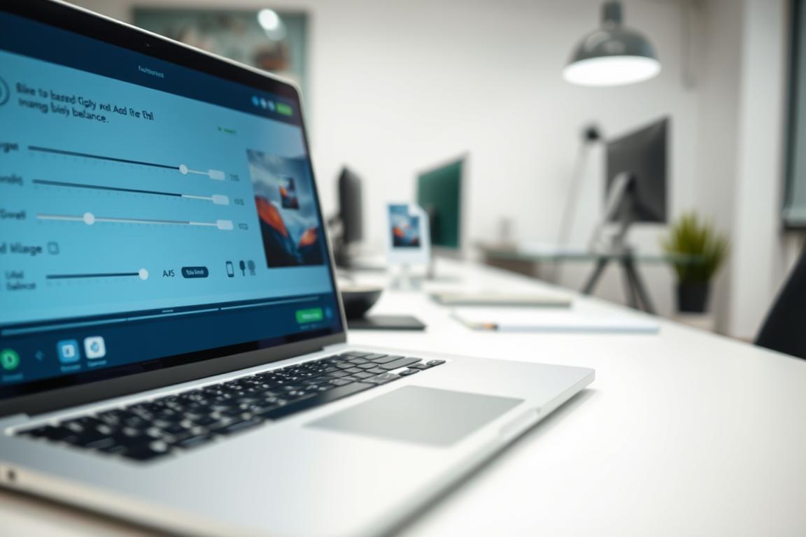 A well-lit, high-quality digital image on a clean white background. In the foreground, a laptop or computer screen displays a photo editing interface with sliders and controls for adjusting image settings like brightness, contrast, and color balance. In the middle ground, a digital camera or photo file icon represents the original exported image. The background shows a blurred office or home workspace, with subtle hints of the article's subject matter. The overall mood is one of troubleshooting and problem-solving, with a technical yet approachable atmosphere.