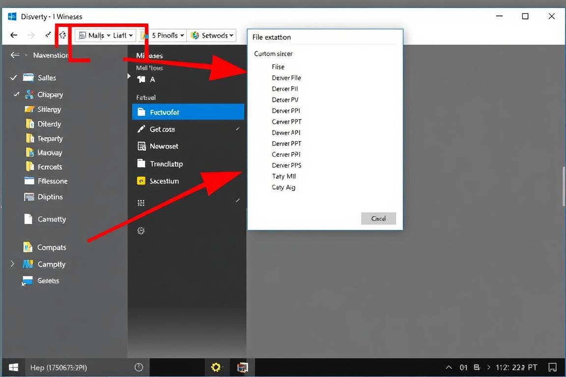 Eine Abbildung, die zeigt, wie man die Dateiendung in Windows ändert.