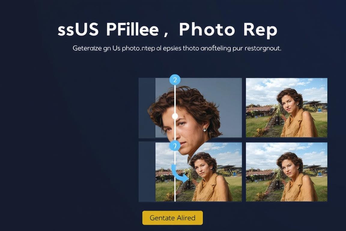 Generiere ein Bild von EaseUS Fixo Photo Repair in Aktion