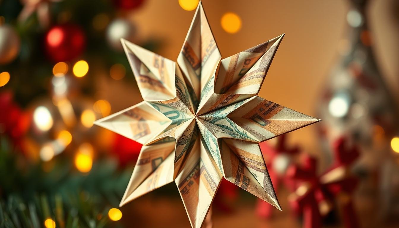 Origami Stern aus Geldscheinen