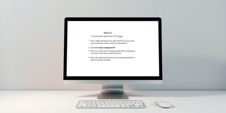 PC zurücksetzen Anleitung